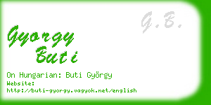 gyorgy buti business card