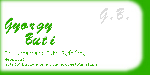 gyorgy buti business card